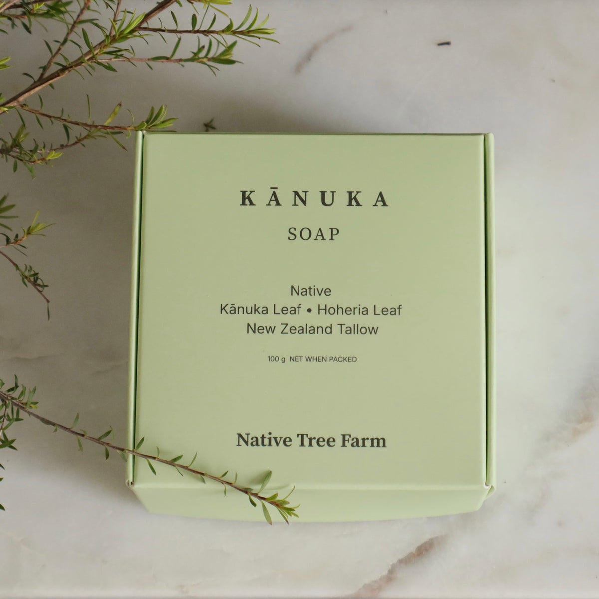 kanuka soap in a box from Native Tree Farm