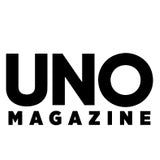 Logo of UNO Magazine with black text on a white background